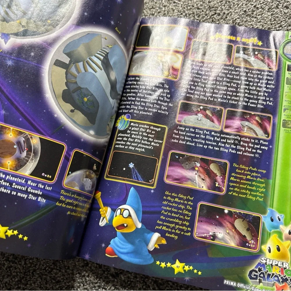 Nintendo Super Mario Galaxy Premiere Edition Strategy Guide Book No Poster Used